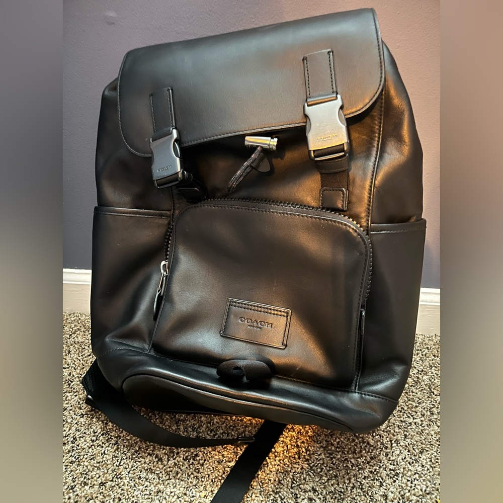 Coach 1941 Black League Flap Backpack